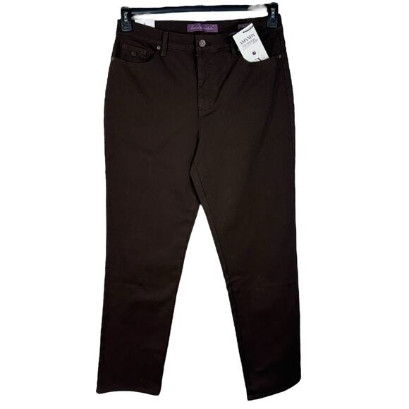 Gloria Vanderbilt SZ 12 Amanda Jeans Slimming Tapered Stretch Hi-Rise Pocket New - Picture 1 of 13